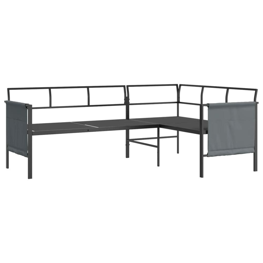 2 Piece Patio Dining Set Anthracite Steel. Picture 4