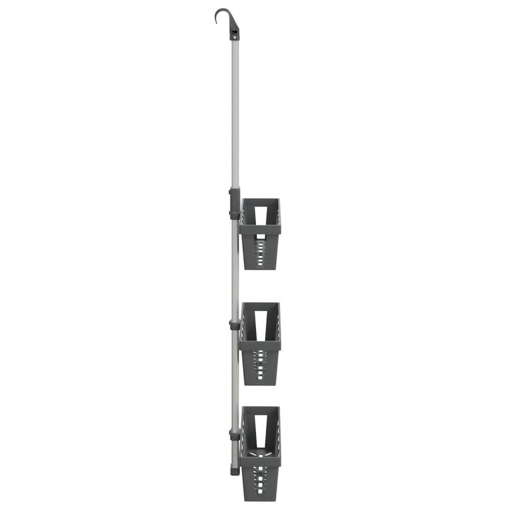 Shower Hanger Shelf 11.8" x 5.9" x (26.4"-41.3") Aluminum. Picture 3