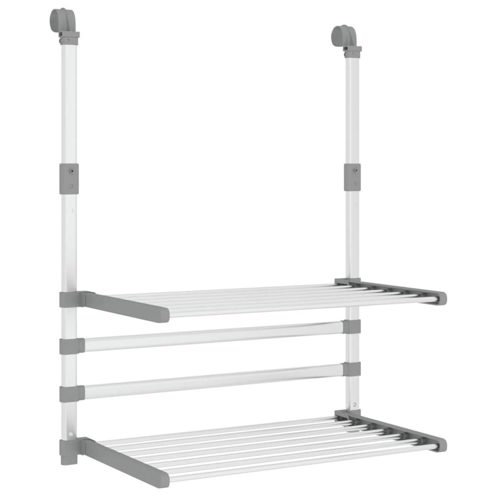 Drying Rack for Balcony 21.3"x9.8"x16.5" Aluminum. Picture 1