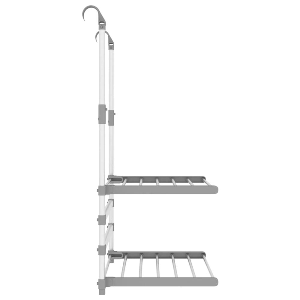 Drying Rack for Balcony 21.3"x9.8"x16.5" Aluminum. Picture 3