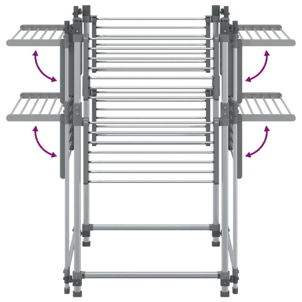 Laundry Drying Rack 42.1"x42.1"x47.2" Aluminum. Picture 4