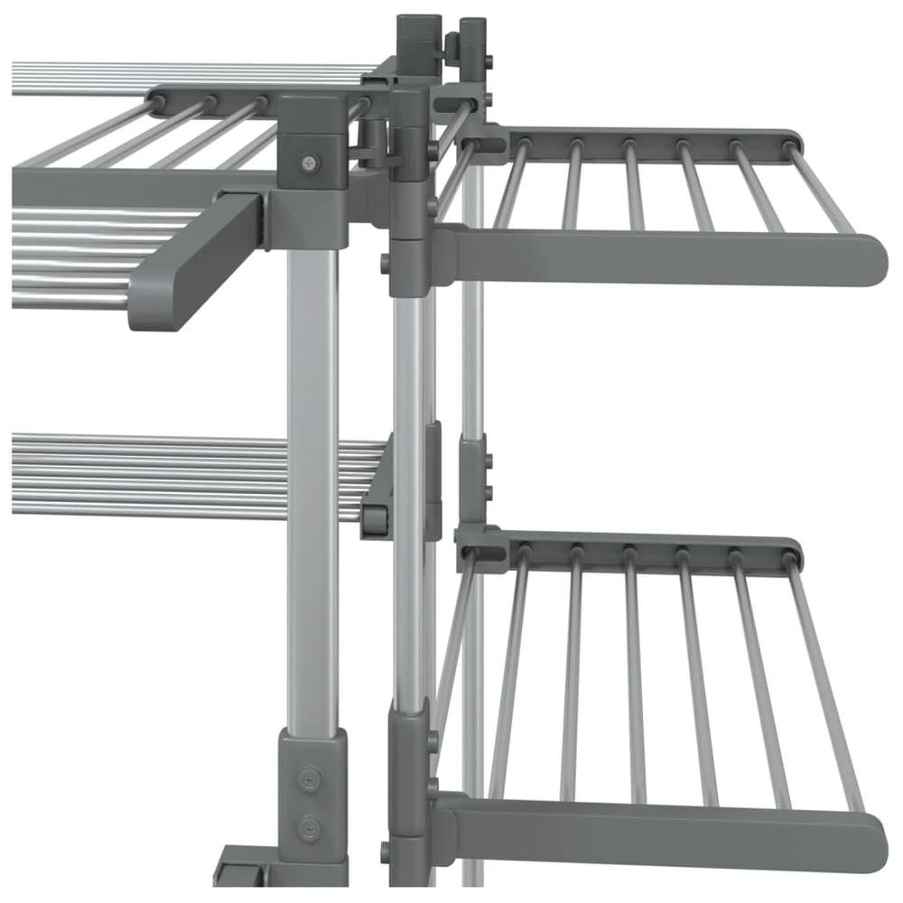 Laundry Drying Rack 42.1"x42.1"x47.2" Aluminum. Picture 6