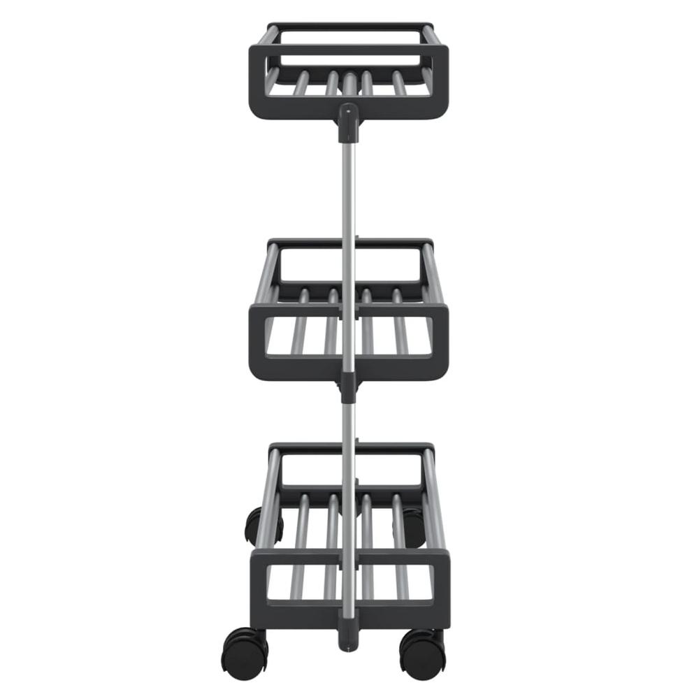 Storage Trolley 23.2"x7.9"x29.5" Aluminum. Picture 3
