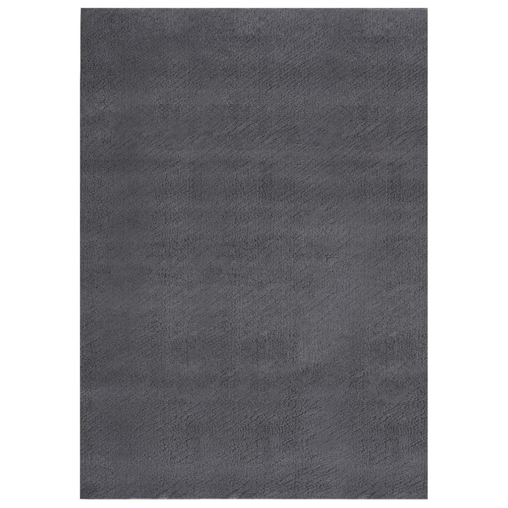 Washable Rug Soft Shaggy Anthracite 63"x90.6" Anti Slip. Picture 1