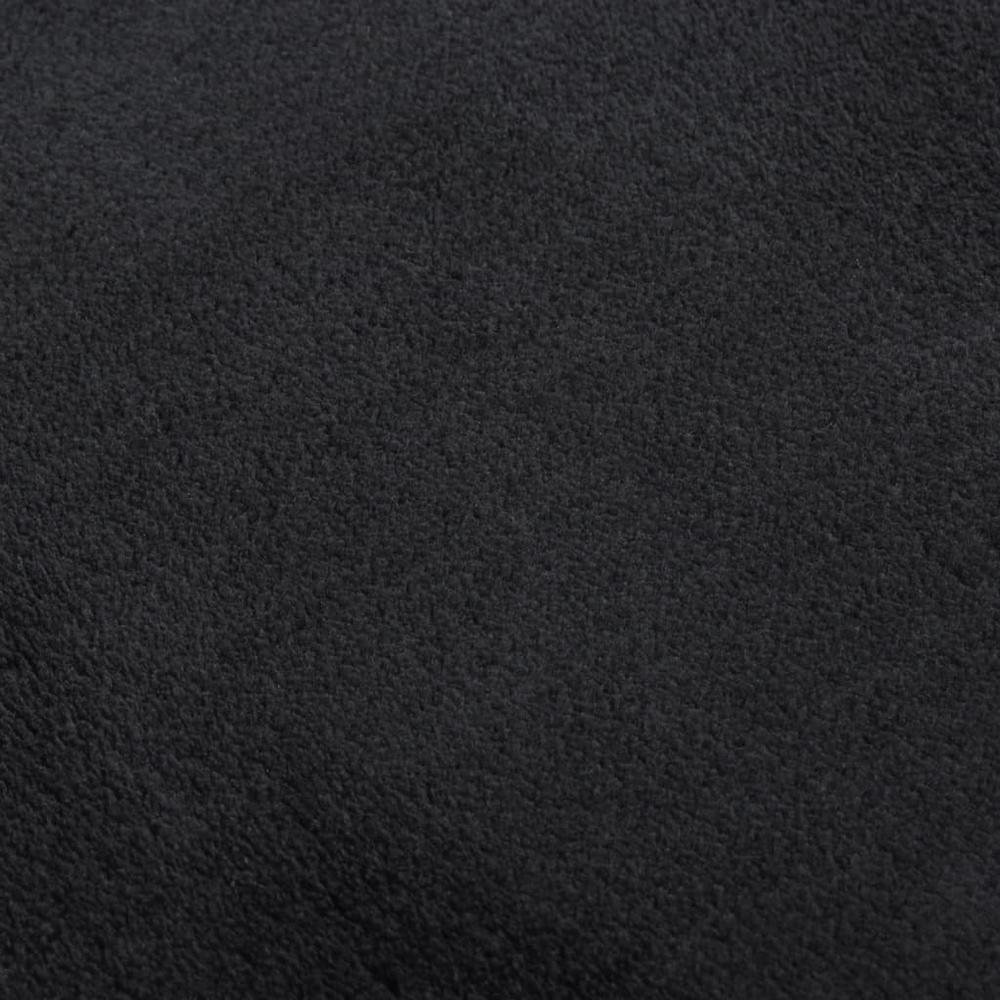 Shaggy Rug Black 4'x6' Polyester. Picture 4