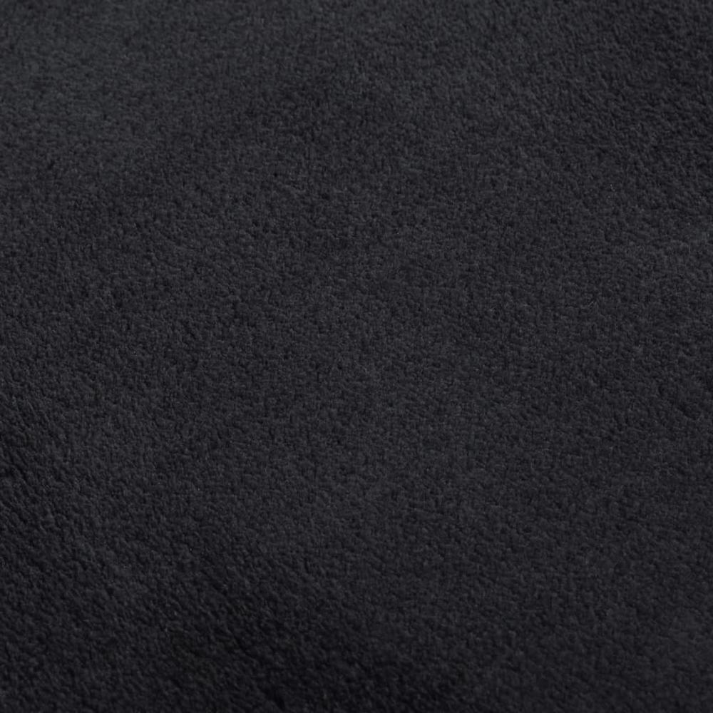 Shaggy Rug Black 7'x9' Polyester. Picture 4