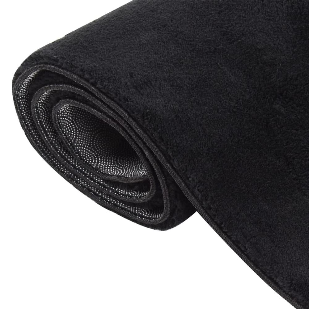 Shaggy Rug Black 8'x10' Polyester. Picture 3