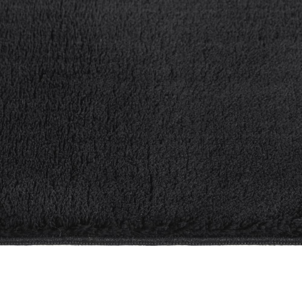 Shaggy Rug Black 8'x11' Polyester. Picture 1
