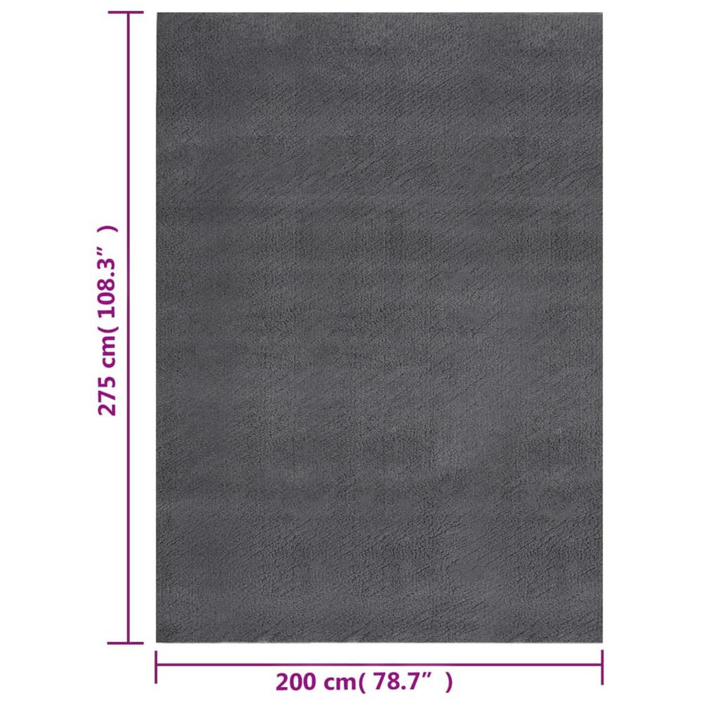 Shaggy Rug Anthracite 7'x9' Polyester. Picture 5