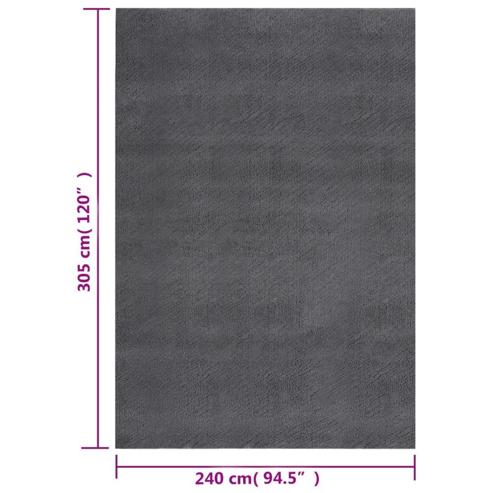 Shaggy Rug Anthracite 8'x10' Polyester. Picture 5