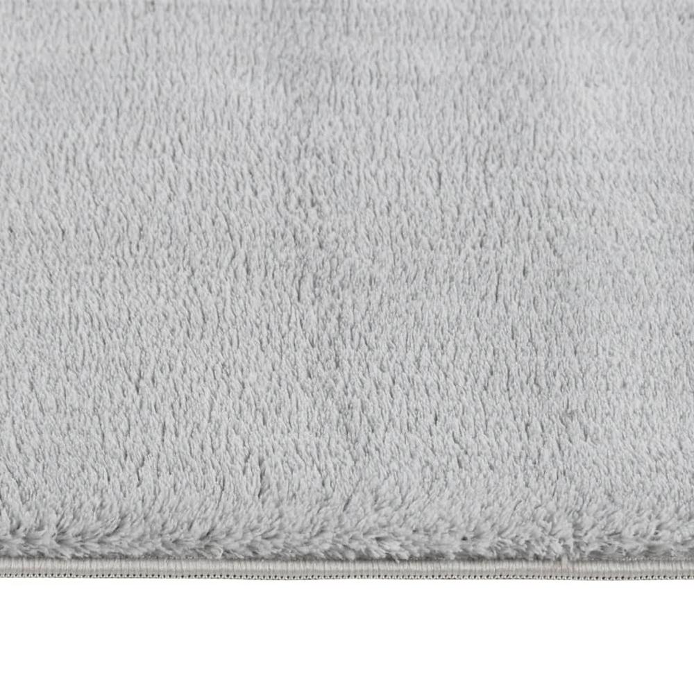 Shaggy Rug Gray 4'x6' Polyester. Picture 1