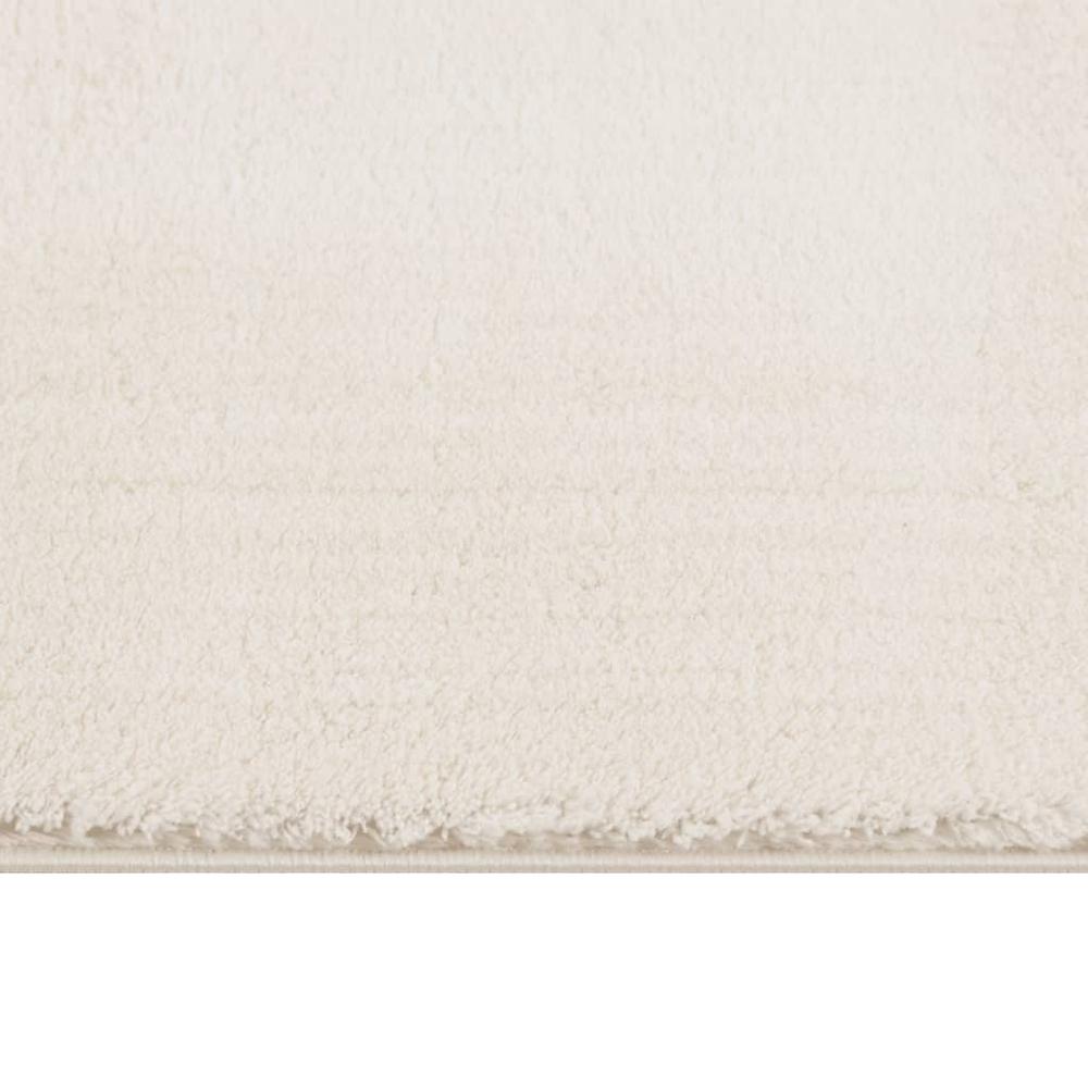 Shaggy Rug Cream White 7'x9' Polyester. Picture 1