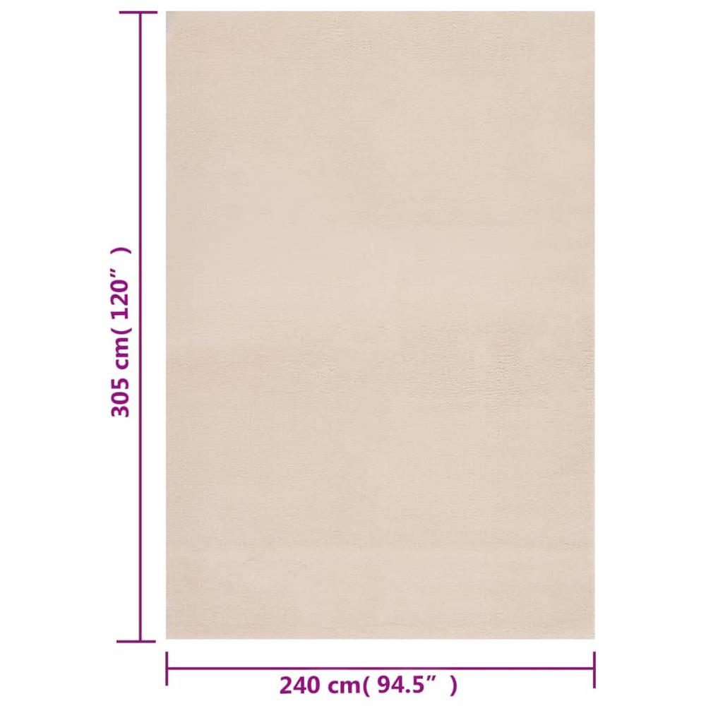 Shaggy Rug Beige 8'x10' Polyester. Picture 5