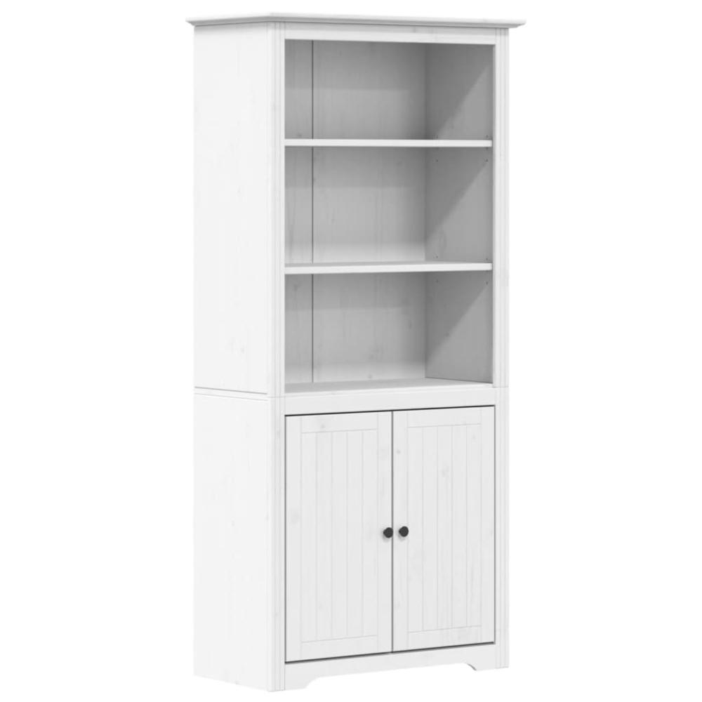 Bookcase BODO White 31.5"x15.7"x67.7" Solid Wood Pine. Picture 1