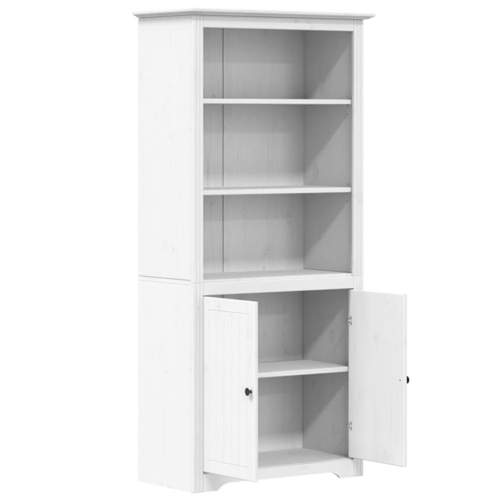 Bookcase BODO White 31.5"x15.7"x67.7" Solid Wood Pine. Picture 3