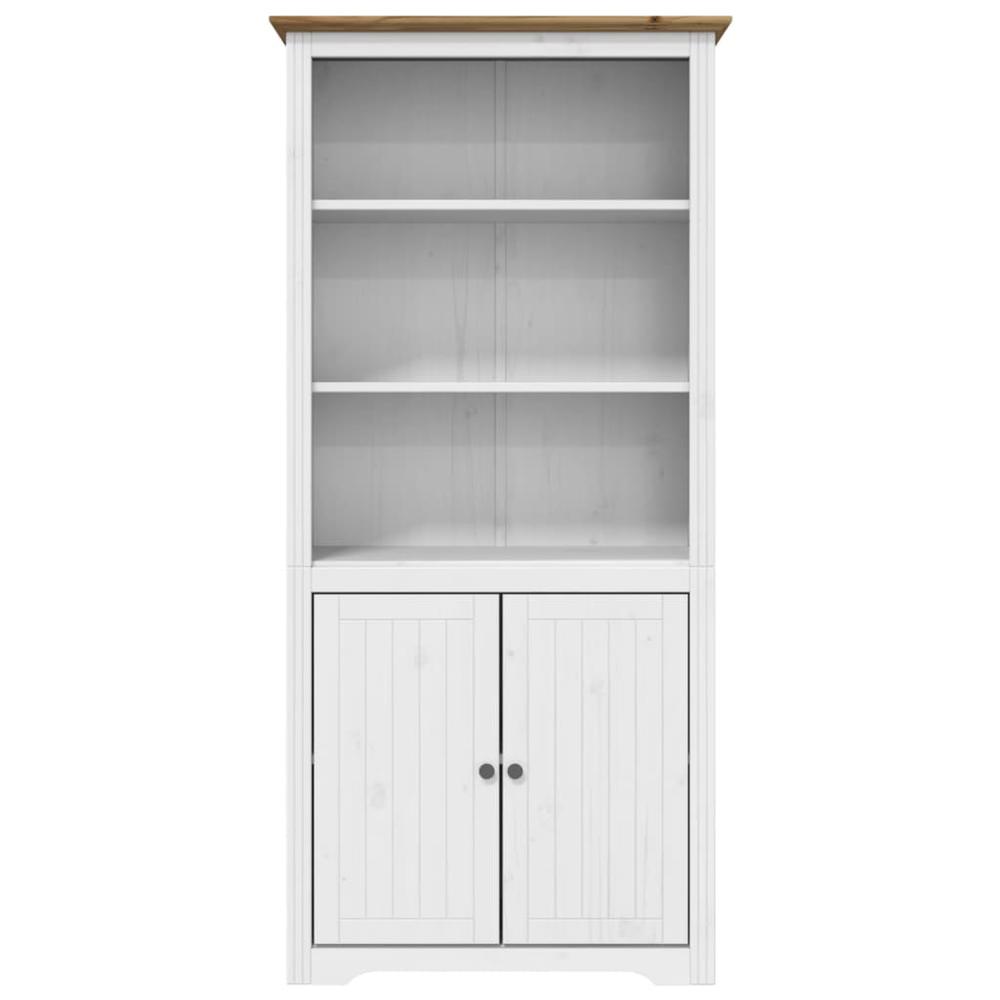 Bookcase BODO White and Brown 31.5"x15.7"x67.7" Solid Wood Pine. Picture 2