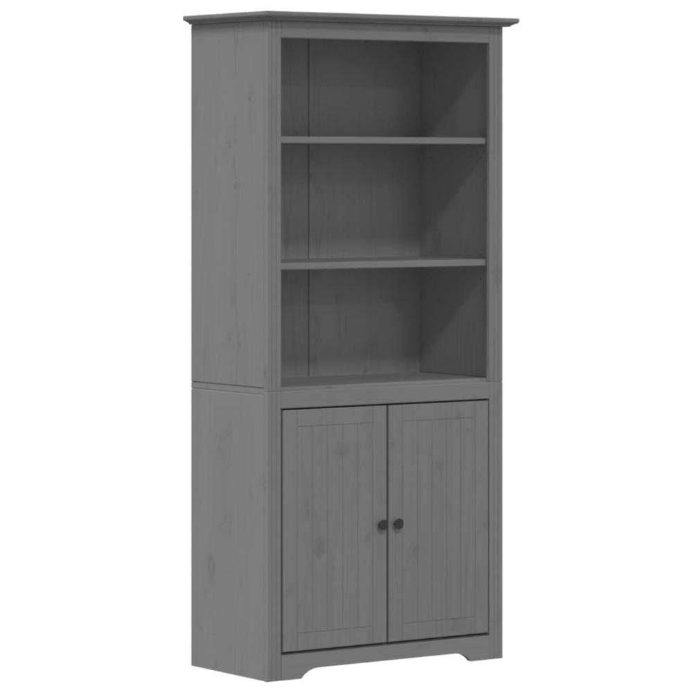 Bookcase BODO Gray 31.5"x15.7"x67.7" Solid Wood Pine. Picture 1