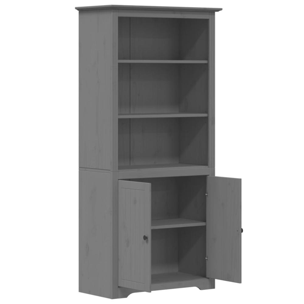 Bookcase BODO Gray 31.5"x15.7"x67.7" Solid Wood Pine. Picture 3