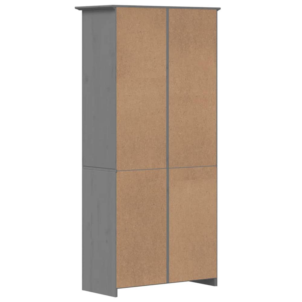 Bookcase BODO Gray 31.5"x15.7"x67.7" Solid Wood Pine. Picture 5