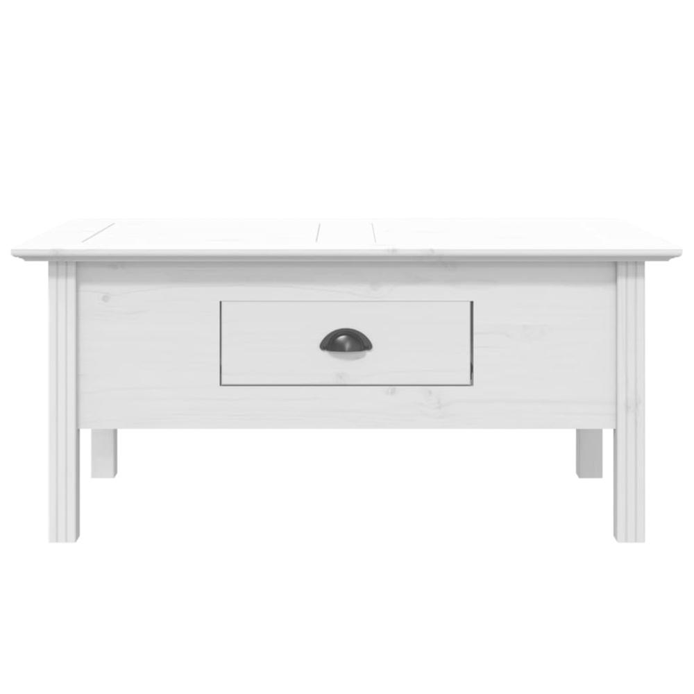Coffee Table BODO White 39.4"x21.7"x17.7" Solid Wood Pine. Picture 2