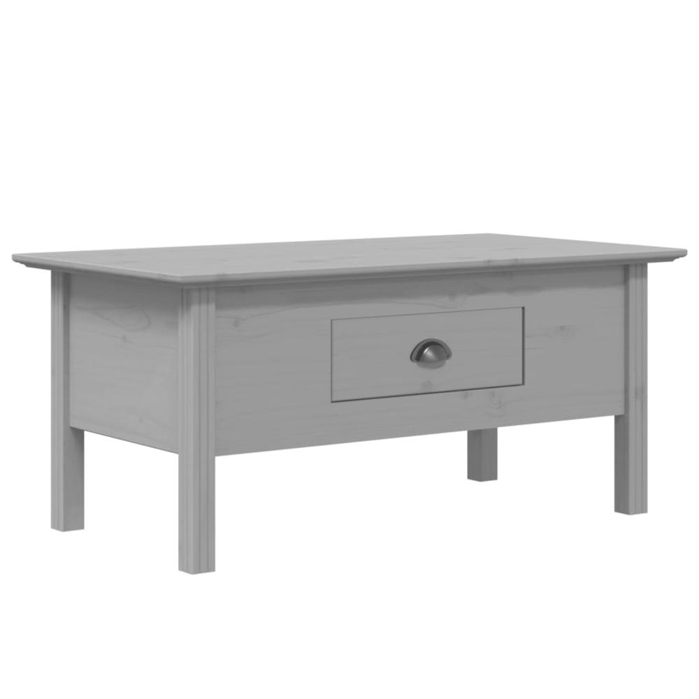 Coffee Table BODO Gray 39.4"x21.7"x17.7" Solid Wood Pine. Picture 1