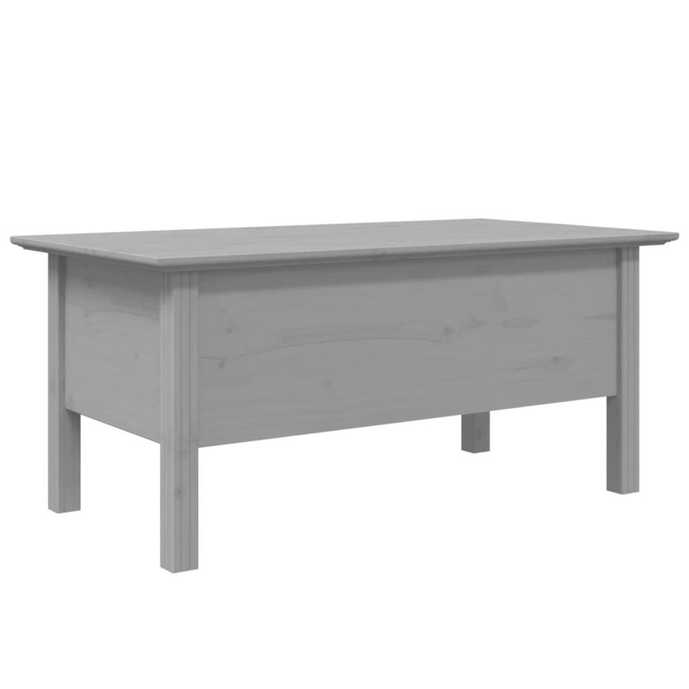 Coffee Table BODO Gray 39.4"x21.7"x17.7" Solid Wood Pine. Picture 5