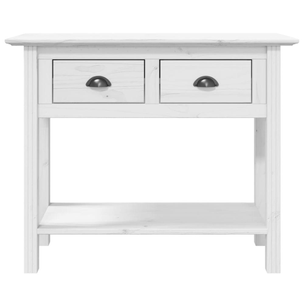 Console Table BODO White 35.4"x13.6"x28.7" Solid Wood Pine. Picture 2