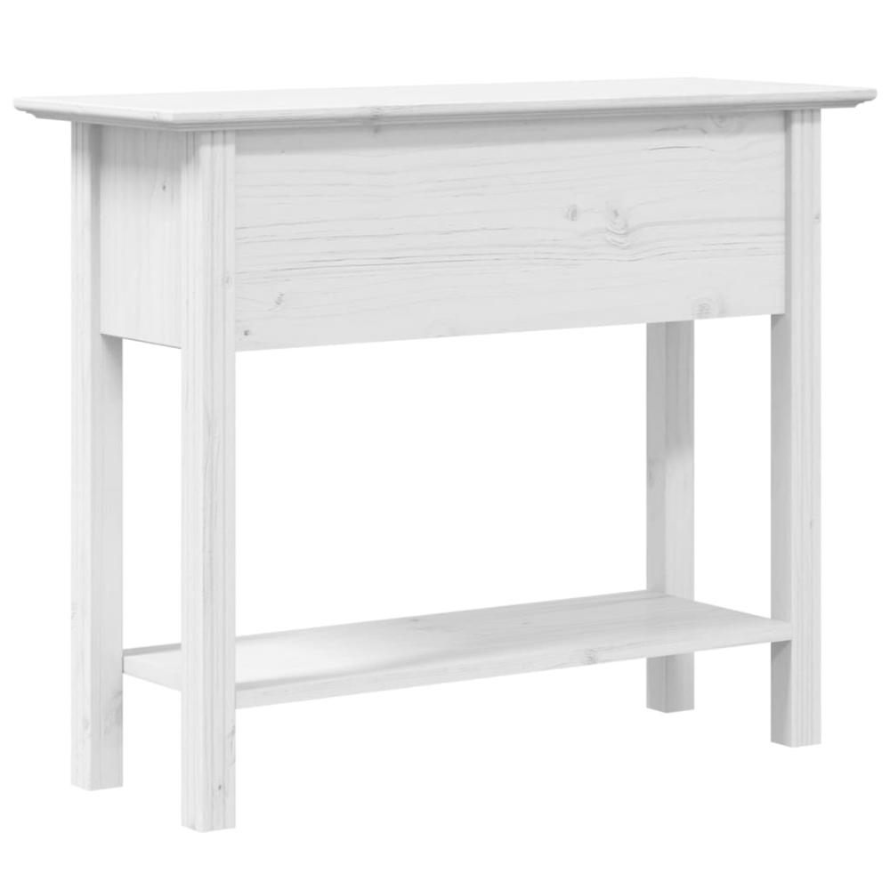 Console Table BODO White 35.4"x13.6"x28.7" Solid Wood Pine. Picture 5