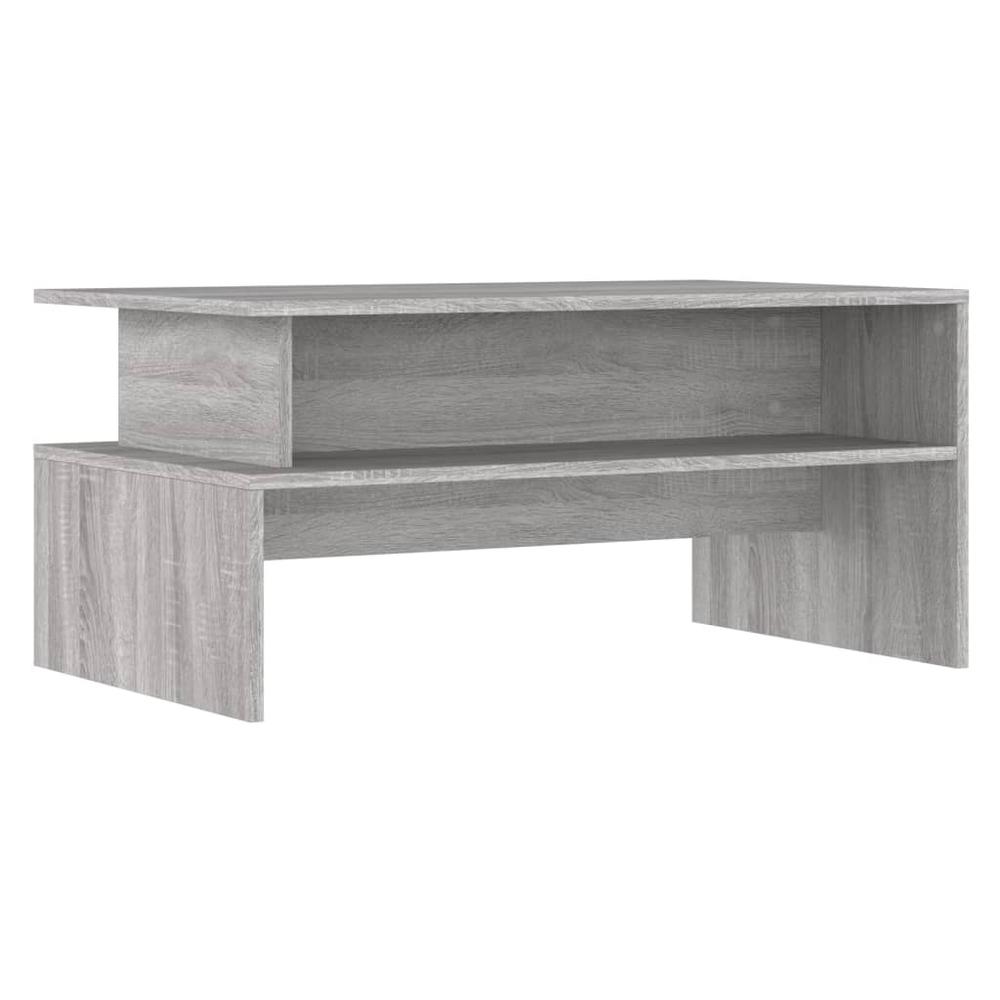 Coffee Table Gray Sonoma 35.4"x21.7"x16.7" Engineered Wood. Picture 1