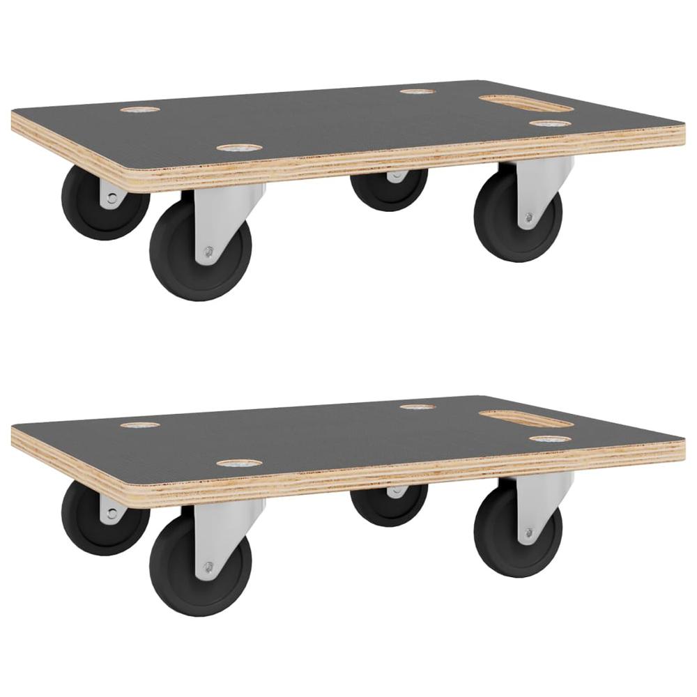 Dolly Trolleys 2 pcs Rectangular 19.7"x13.8"x4.5". Picture 1