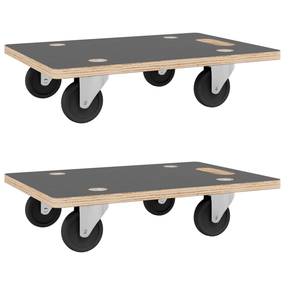 Dolly Trolleys 2 pcs Rectangular 23.6"x15.7"x4.5". Picture 1