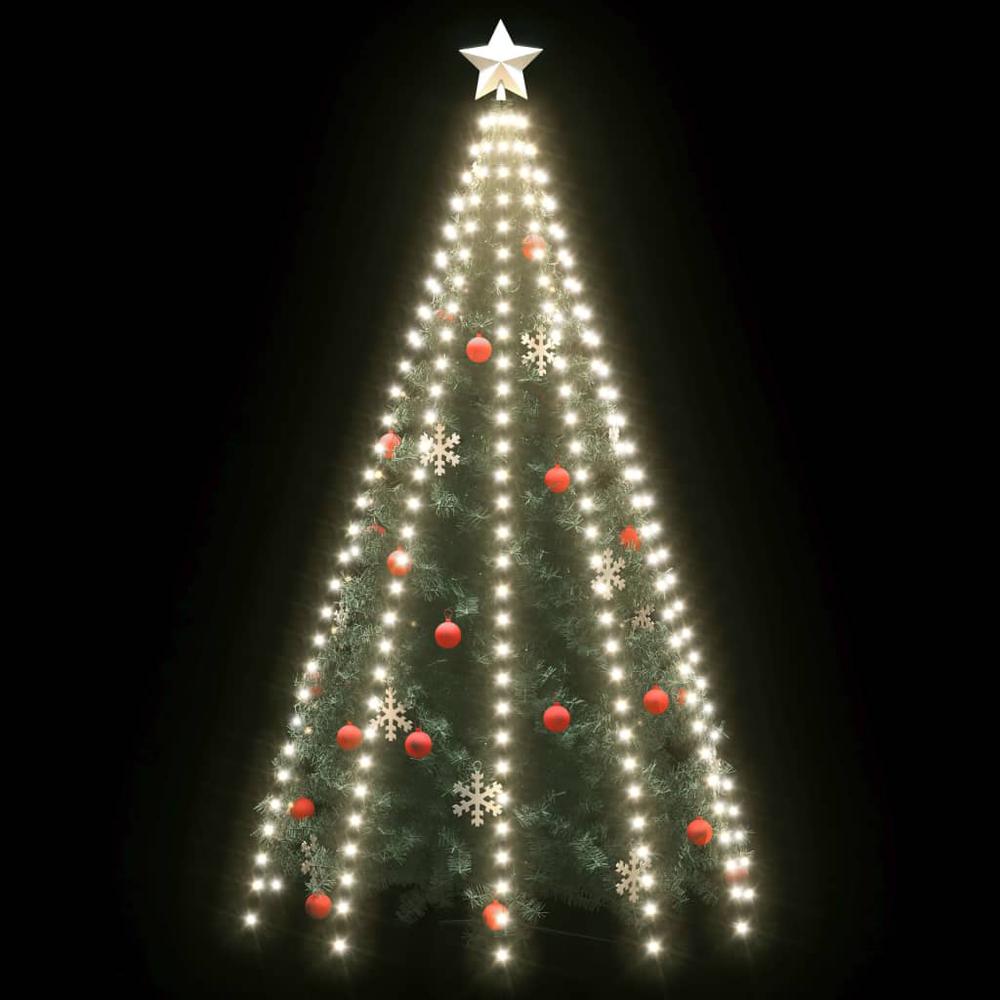 vidaXL Christmas Tree Net Lights with 300 LEDs Cold White 118.1". Picture 3