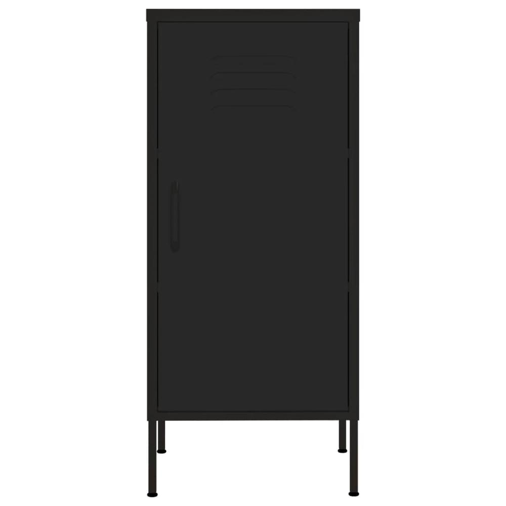 vidaXL Storage Cabinet Black 16.7"x13.8"x40" Steel, 336196. Picture 3