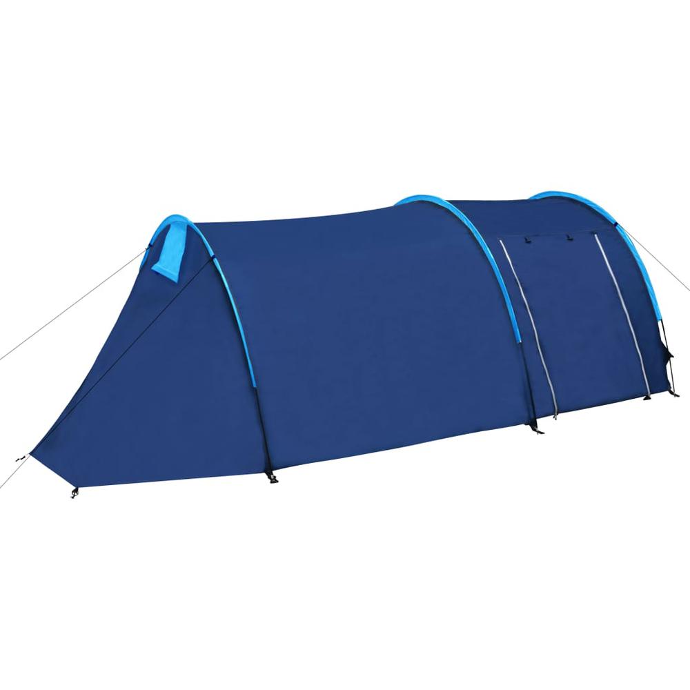 Waterproof Camping Tent 4 Persons Navy Blue/Light Blue. Picture 1