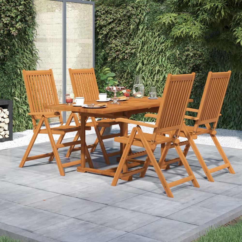 vidaXL 5 Piece Patio Dining Set Solid Wood Acacia, 3079645. The main picture.
