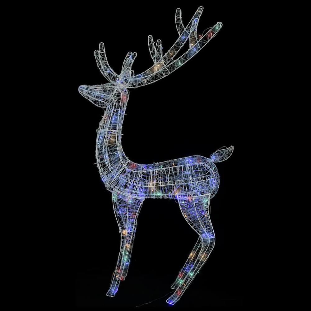 vidaXL XXL Acrylic Christmas Reindeer 250 LED 70.9" Colorful. Picture 4