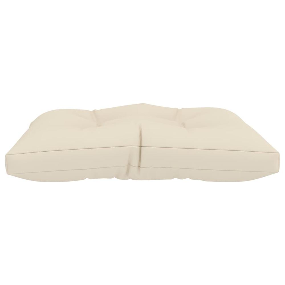 vidaXL Floor Pallet Cushion 23.6"x24"x3.9" Cream. Picture 3