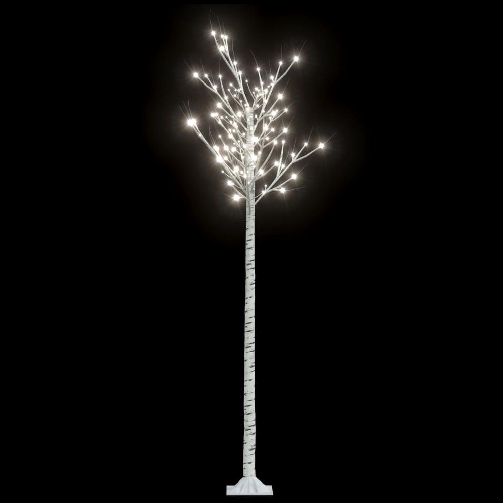 vidaXL Christmas Tree 220 LEDs 7.2' Cold White Willow Indoor Outdoor. Picture 2