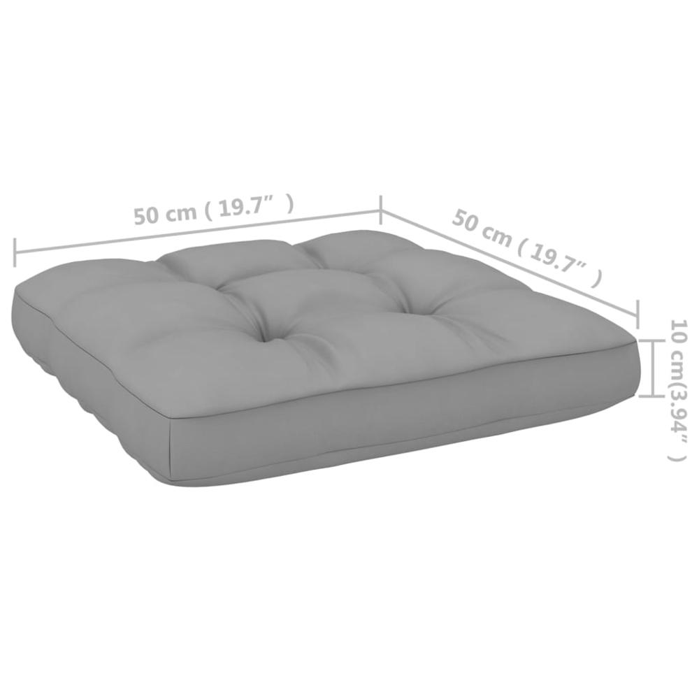vidaXL Pallet Sofa Cushions 2 pcs Gray, 314484. Picture 11