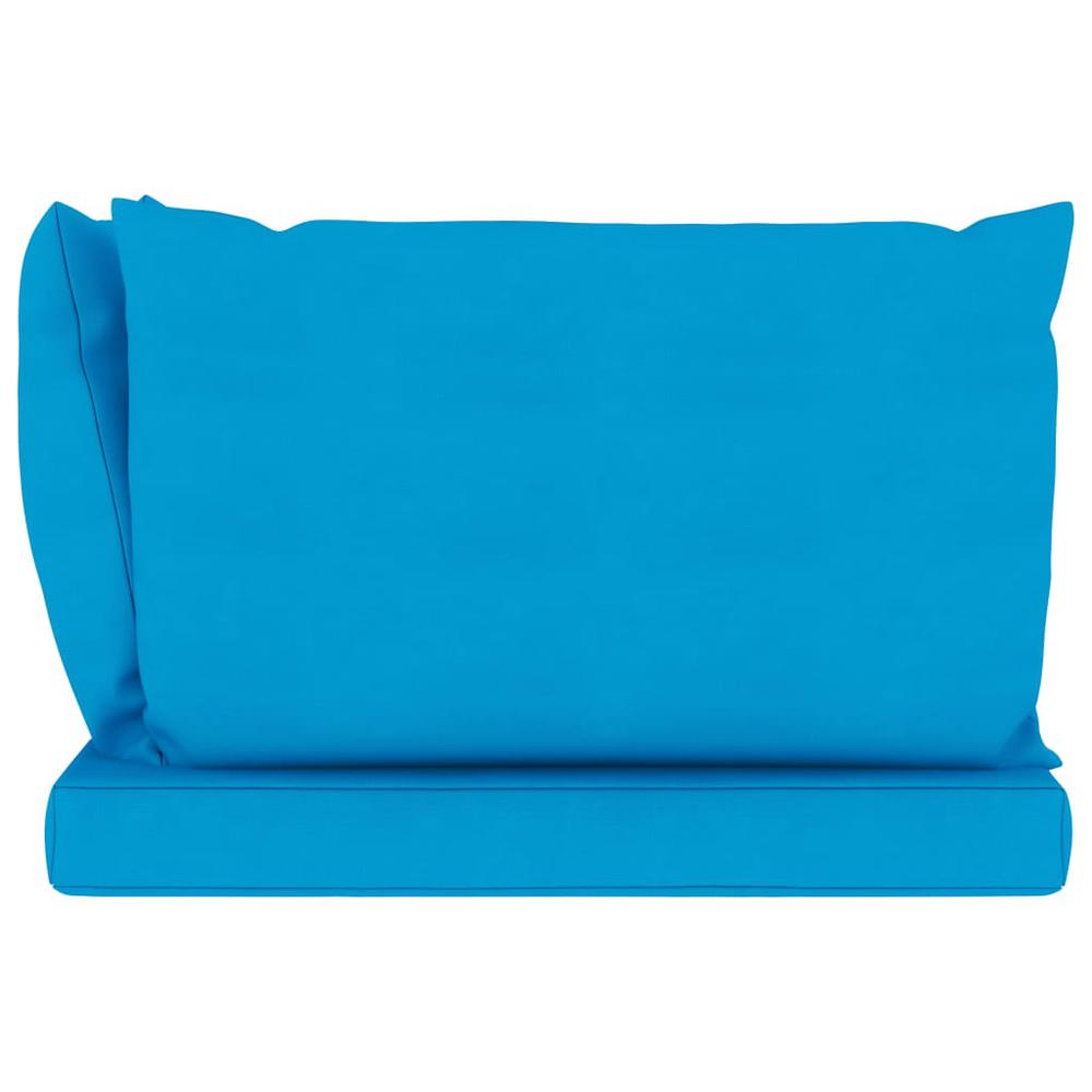 vidaXL Pallet Sofa Cushions 3 pcs Light Blue Fabric. Picture 4