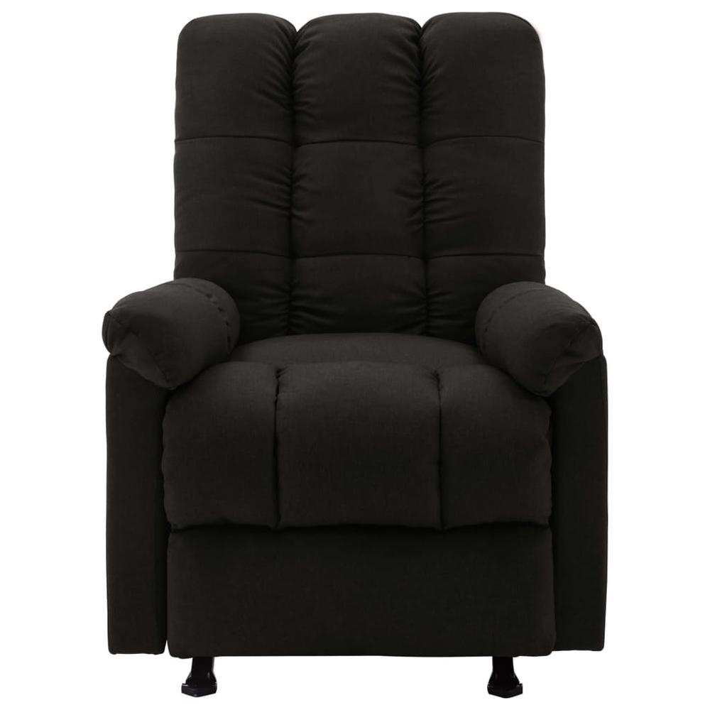 vidaXL Massage Reclining Chair Black Fabric. Picture 2