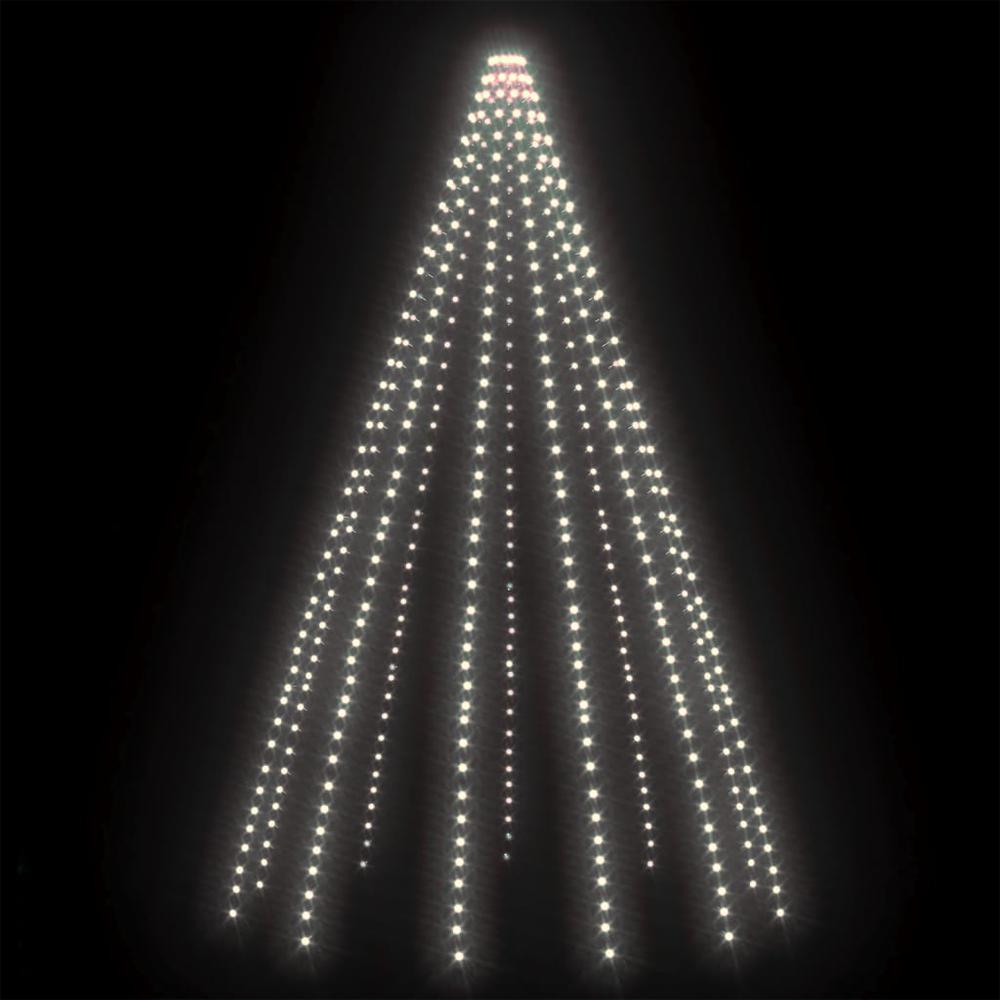 vidaXL Tree Lights with 500 LEDs Cold White 196.9" Indoor Outdoor. Picture 2