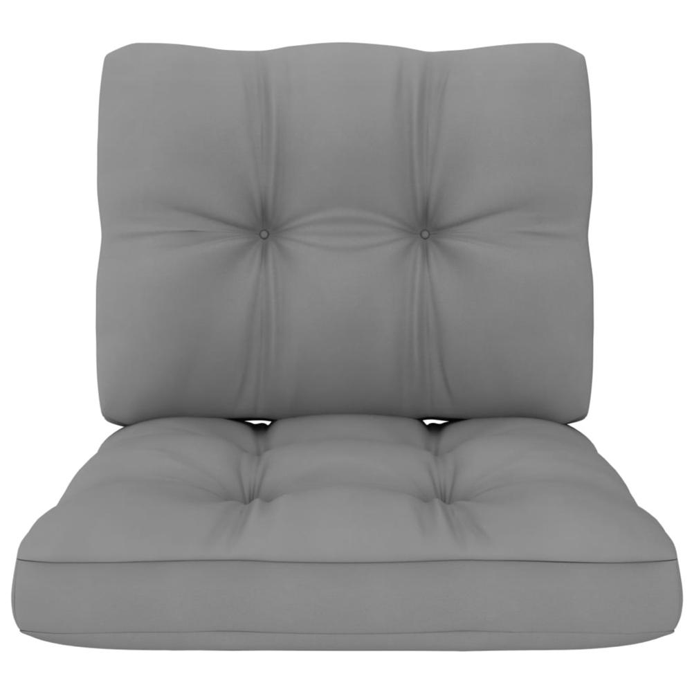 vidaXL Pallet Sofa Cushions 2 pcs Gray, 314484. Picture 3