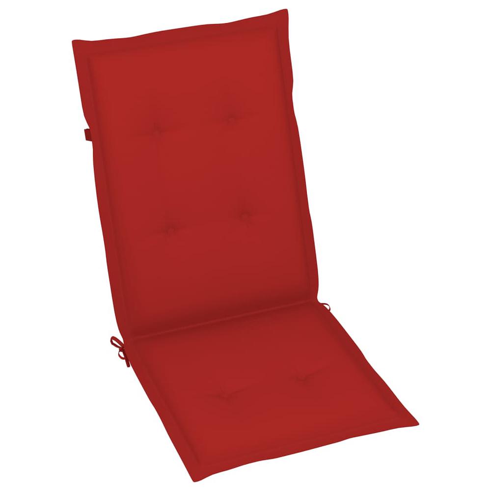 vidaXL Garden Chair Cushions 4 pcs Red 47.2"x19.7"x1.2". Picture 3