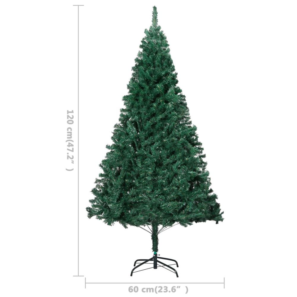 vidaXL Artificial Christmas Tree with LEDs&Ball Set Green 47.2" PVC, 3077534. Picture 12