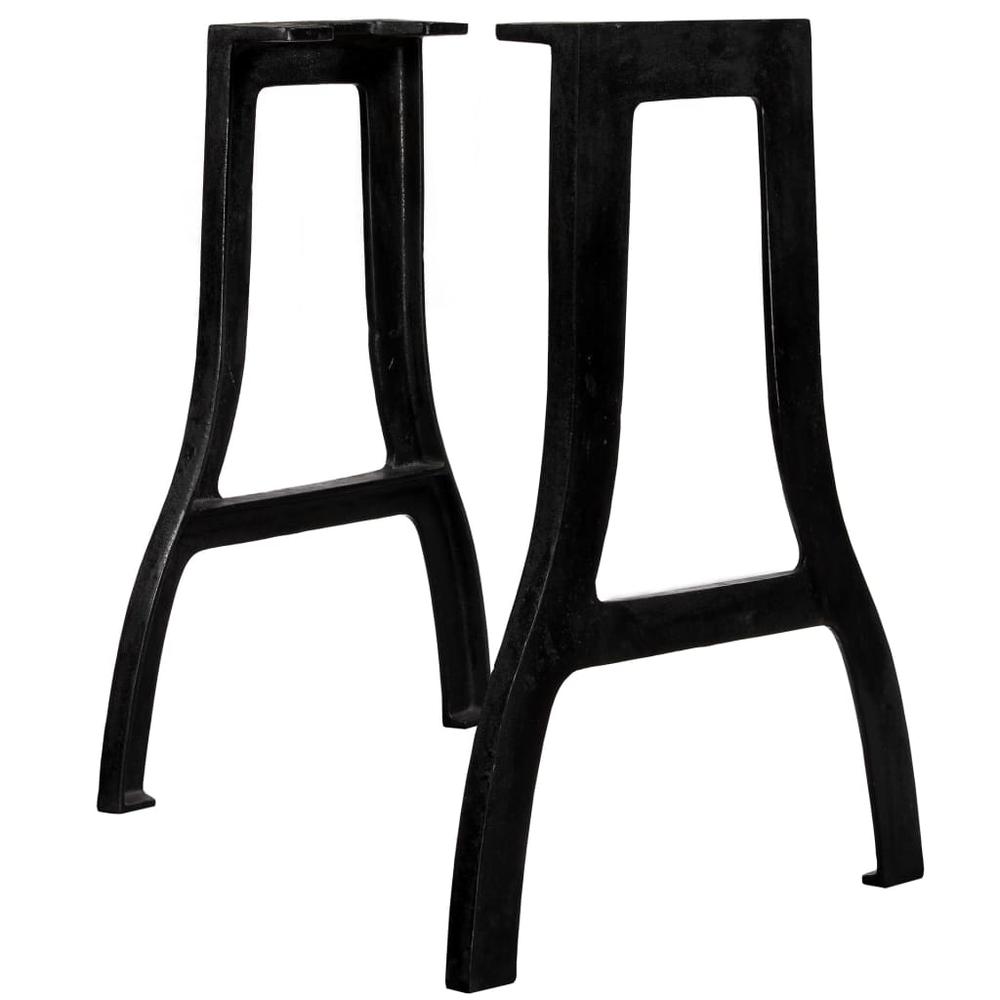 vidaXL Dining Table Legs 2 pcs A-Frame Cast Iron. Picture 1