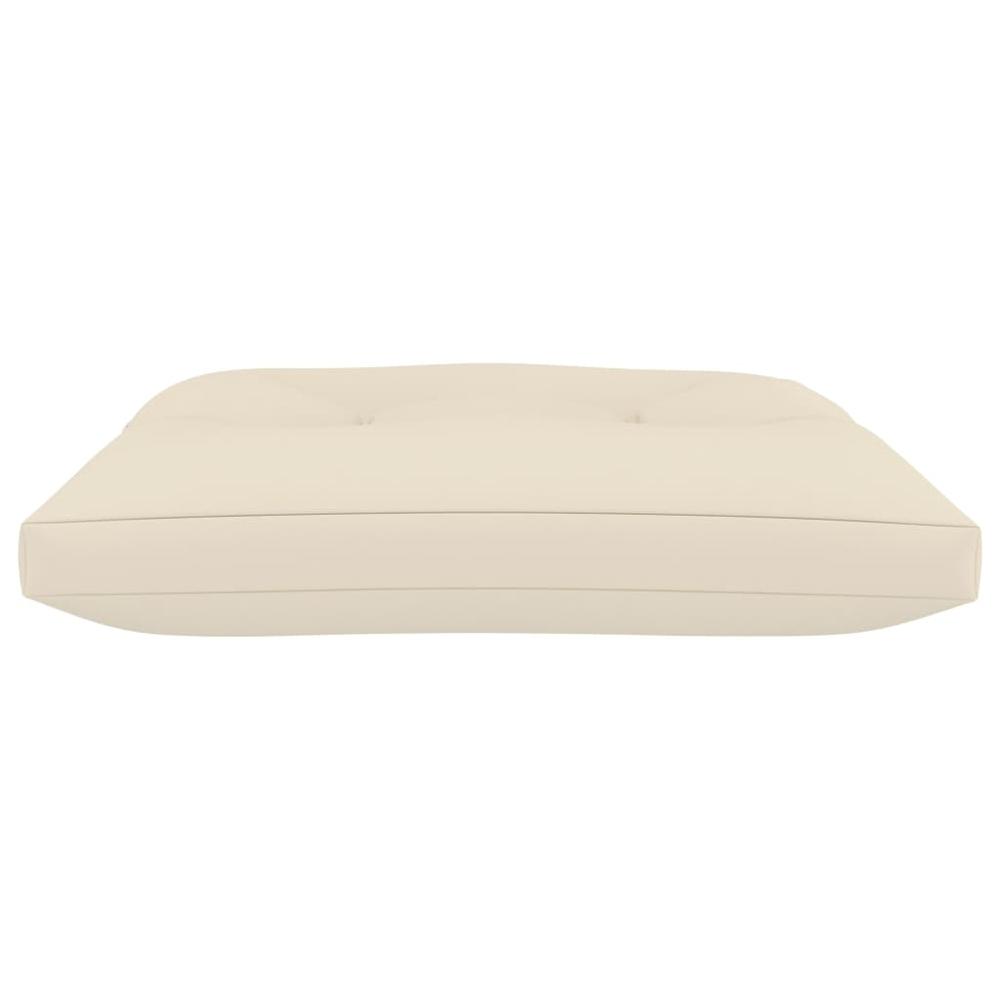 vidaXL Floor Pallet Cushion 23.6"x24"x3.9" Cream. Picture 4