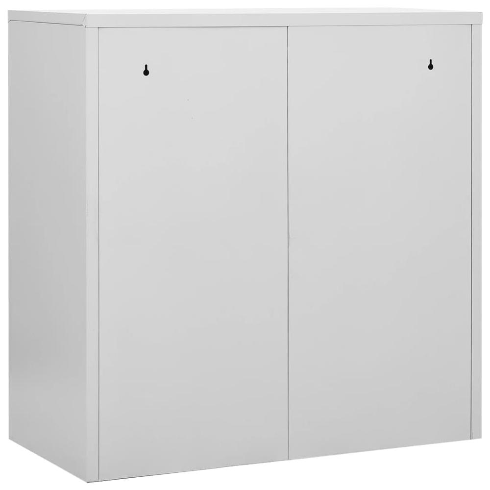 vidaXL Locker Cabinet Light Gray and Green 35.4"x17.7"x36.4" Steel, 336439. Picture 4