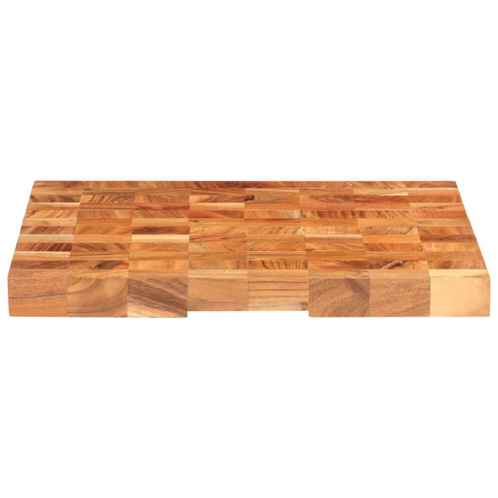 vidaXL Chopping Board 23.6"x15.7"x1.5" Solid Acacia Wood. Picture 4
