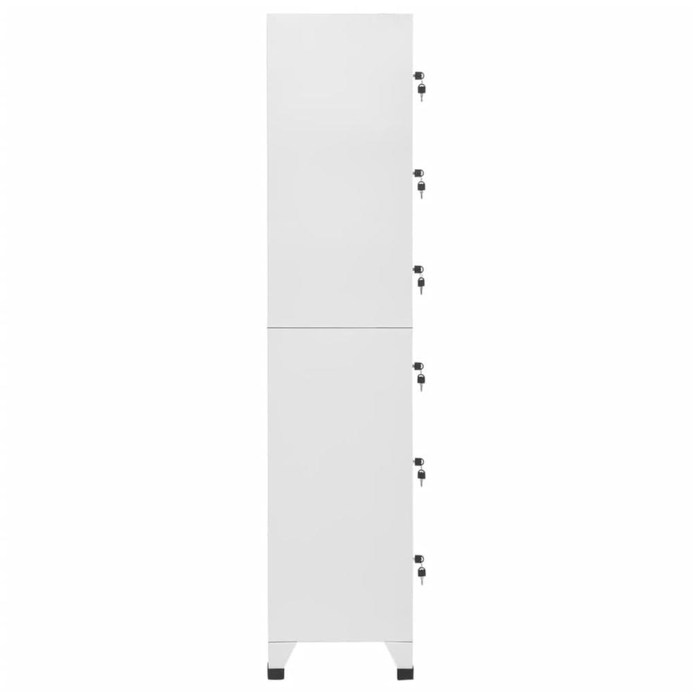 vidaXL Locker Cabinet Light Gray 15"x15.7"x70.9" Steel, 339793. Picture 3